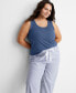 Фото #8 товара Пижама женская State of Day Рубашка для сна из модала с завязками XS-3X, созданная для Macy's