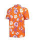 Фото #4 товара Men's Orange Clemson Tigers Floral Button-Up Shirt
