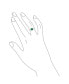 3CT Cubic Zirconia AAA CZ Pave Circle Round Solitaire Halo Green Simulated Emerald Engagement Ring For Women .925 Sterling Silver