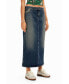 ფოტო #2 პროდუქტის Women's Denim midi skirt