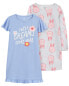 Фото #2 товара Kid 2-Pack Nightgowns 6-7