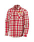 Фото #3 товара Men's Darius Rucker Collection by Cardinal, Natural USC Trojans Plaid Flannel Long Sleeve Button-Up Shirt