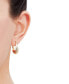 ფოტო #2 პროდუქტის Graduated Textured Chunky Oval Hoop Earrings in 14k Gold, Created for Macy's