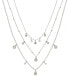 ფოტო #1 პროდუქტის Crystal Detailed Triple Layer Necklace