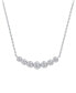ფოტო #1 პროდუქტის Diamond Seven Stone Bezel Necklace (7/8 ct. t.w.) in 14k White Gold, 16" + 2" extender
