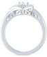 Фото #5 товара Diamond Heart Promise Ring (1/10 ct. t.w.) in Sterling Silver