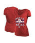 Фото #1 товара Women's Threads Red Philadelphia Phillies 2022 World Series Modest V-Neck T-shirt