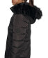 Фото #4 товара Women's Petite Bibbed Faux-Fur-Trim Hooded Puffer Coat, Created for Macy's