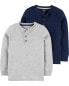 Фото #1 товара Kid 2-Pack Henley Tees 4