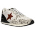 Фото #2 товара Vintage Havana Rock Leopard Lace Up Womens Off White Sneakers Casual Shoes ROCK