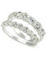 ფოტო #1 პროდუქტის Silver-Tone 2-Pc. Set Cubic Zirconia Stack Rings, Created for Macy's