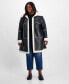 ფოტო #1 პროდუქტის Plus Size Long Faux-Shearling-Trimmed Coat