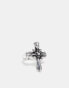 ASOS DESIGN ring with cross in burnished silver Серебристый, XL - фото #1