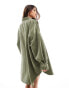 Фото #4 товара ASOS DESIGN oversized variegated cord shirt co-ord in olive