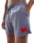 Hugo Dominica swim short in grey blue BLAU, S - W32 - фото #2