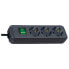 Фото #2 товара Brennenstuhl Eco-Line with switch and 1,5 mm² Ø cable - 5 m - 3 AC outlet(s) - Black - Black