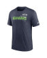 ფოტო #3 პროდუქტის Men's Heather Navy Seattle Seahawks Team Tri-Blend T-shirt