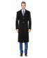 Фото #1 товара Men's Knee Length Wool Blend Three Button Long Jacket Overcoat Top Coat