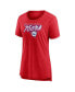 ფოტო #3 პროდუქტის Women's Heathered Red Philadelphia 76ers True Classics Tri-Blend T-shirt