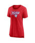 Women's Heathered Red Philadelphia 76ers True Classics Tri-Blend T-shirt