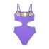 Фото #5 товара Women's Bead Detail Tunneled Front Cut Out One Piece Swimsuit - Shade & Shore