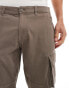 ONLY & SONS tapered cuffed cargo trouser in light brown