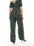 Фото #3 товара Mamalicious Maternity relaxed under the bump trouser co-ord in palm flower print