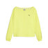 Фото #1 товара Puma Studio Unwind Scoop Neck Long Sleeve Athletic T-Shirt Womens Yellow Casual