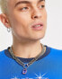 Фото #1 товара ASOS DESIGN chunky neckchain with square pink crystal pendant in silver tone