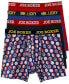 ფოტო #1 პროდუქტის Men's Zen Lickies Cotton Stretch Boxer Briefs, Pack of 4