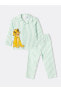 Фото #1 товара LCW baby Polo Yaka Uzun Kollu Aslan Kral Baskılı Erkek Bebek Pijama Takım