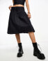 COLLUSION 90's knee length pleated denim skirt in raw co-ord