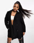 Фото #6 товара Forever New Curve formal wrap short coat in black