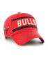 ფოტო #1 პროდუქტის Men's Red Distressed Chicago Bulls Quick Snap Clean Up Adjustable Hat