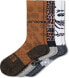 Фото #2 товара Crocs Crew Socks 3 pair Animal Print Black White Brown Women's Size S, M, L