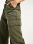 ONLY straight leg cargo trousers in khaki