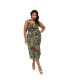 Фото #1 товара Plus Size Leilani Sleeveless Sarong Dress