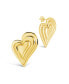 ფოტო #1 პროდუქტის Silver-Tone or Gold-Tone Statement Beating Heart Studs