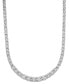 Фото #1 товара Wrapped in Love diamond Graduated 20" Statement Necklace (1/2 ct. t.w.) in Sterling Silver, Created for Macy's