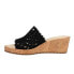 Фото #3 товара VANELi Cammie CutOuts Cork Wedge Womens Black Casual Sandals CAMMIE-312599