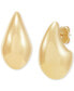 ფოტო #1 პროდუქტის Polished Teardrop Sculptural Stud Earrings in 14k Gold, 22mm