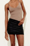 Ruched mini skirt