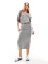 Фото #3 товара JDY knitted v neck jumper co-ord in grey