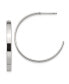 ფოტო #1 პროდუქტის Stainless Steel Polished Diameter J Hoop Earrings