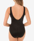 ფოტო #2 პროდუქტის Illusionist Crossover Allover Slimming One-Piece Swimsuit
