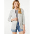 Фото #2 товара Scoop Blazer Coat Women's Size L Gray Peak Lapel Long Sleeve Polyester Stretch