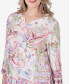 Petite Garden Party Paisley Floral Border Top