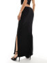 Kaiia slinky maxi skirt co-ord in black