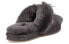 UGG Fluff Flip Flop III 毛绒人字拖鞋 女款 灰 / Тапочки UGG Fluff Flip Flop III 1100250-GREY