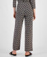 Фото #2 товара Petite Francesca Pull-On Foulard Knit Pants, Created for Macy's